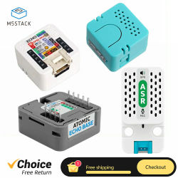 Original M5Stack ATOM Echo o Base ASR ESP32 Kit de placa de desarrollo de altavoz inteligente programable para Control de voz asistente doméstico