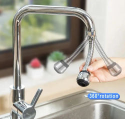 Extensor de grifo de espuma giratorio, elástico de acero inoxidable, rotación de 360 grados para extensión de grifo, muebles para el hogar, 1 ud.