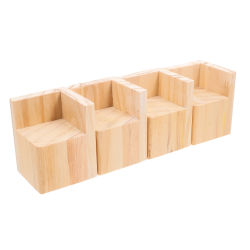4 Uds. Elevadores cuadrados de madera maciza para muebles, sofá, escritorio, silla, mesa, extensores de patas, bloques de elevación de muebles, elevadores de cama