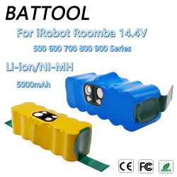 Batería de aspiradora de 5000mAh y 14,4 V para iRobot Roomba 500 600 700 800 900 Series 510 530 550 650 770 780 790 870 880 960 980