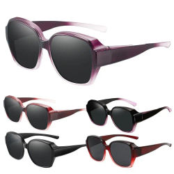 Gafas de sol polarizadas con ajuste, gafas de sol Fitover Wrap Around, gafas de sol Anti-UV, gafas Unisex, gafas de sol de viaje al aire libre