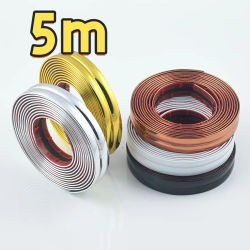 Tira Decorativa Autoadhesiva de PVC de 5/3/2 m para Pared, Protección de Bordes, Relleno de Juntas, Cubierta para Juntas de Puertas, Ventanas y Muebles