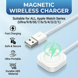 Cargador para Apple Watch, Cable de Carga Rápida Inalámbrico Magnético USB para iWatch 11 10 9 8 7 6 5 4 3 2 SE/2 Ultra, Cargador Portátil