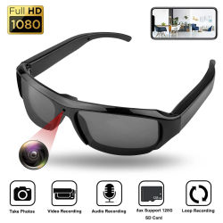 Mini Cámara de Gafas HD 1080P, Grabadora de Video, Gafas de Sol con Cámara Portátil, Cámara para Deportes al Aire Libre, DV, DVR, Videocámara de Vigilancia