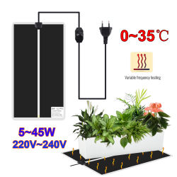 Estera térmica para plántulas de 5 ~ 45W, 220V ~ 240V, propagación de semillas de plantas, almohadilla cálida para plantas, flores, verduras, estera térmica antifrío para invierno