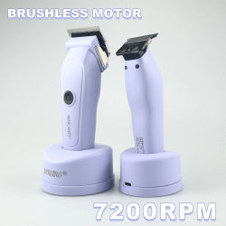 JUCAI MINICANDY JC06 JC08 Kit de cortadora de pelo profesional para hombres Motor sin escobillas de hoja DLC con cargador de Base máquinas de peluquero