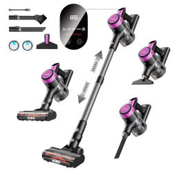 Aspiradora inalámbrica Homeika, potente aspiradora de succión de 23KPa y 48 minutos con pantalla LED, palo ligero para suelo duro/alfombra/pelo de mascota