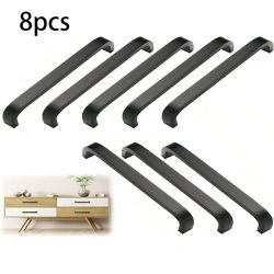 Tiradores de Metal pulido estilo arco, tiradores de cajón de puerta de gabinete de aleación de aluminio sólido, modernos y sencillos para herrajes para muebles, 10 Uds.