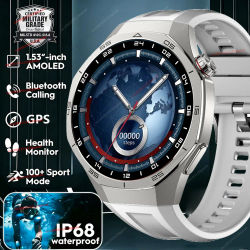 Reloj Inteligente 2026 Watch 5 Pro con GPS, Pantalla AMOLED de 360*360, NFC, Llamadas Bluetooth, Resistente al Agua, Monitor de Salud, para Hombre, Hw1