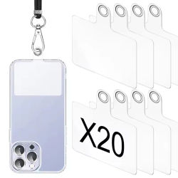 Junta de cordón de teléfono Flexible transparente, correa de teléfono móvil, pestañas de sujeción universales, parches de correa colgante transparente, Clip de cable