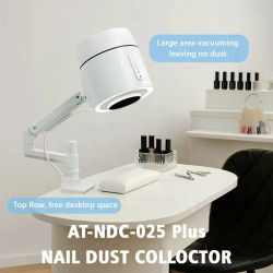 4 Blanc - Aspirador de Polvo Profesional de Alta Potencia de 200 W con Filtro H-13 para Salón de Belleza de Uñas