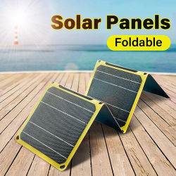 Panel Solar portátil para exteriores, cargador de teléfono móvil plegable de 5V, 9V, 12V, PD + USB para acampar, senderismo, viajes, pesca, central eléctrica