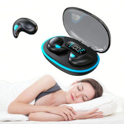 Auriculares para dormir, miniauriculares inalámbricos para el trabajo, TWS, Bluetooth, estéreo, oculto, con micrófono, llamada HD, resistente al agua, X55
