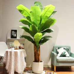Planta de árbol de plátano Artificial de 180cm de altura, plantas verdes falsas grandes, hojas de palma para decoración de habitaciones o plantas tropicales al aire libre
