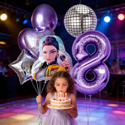 Nuevo Set de Globos de Aluminio con Temática de Demon Hunters de Kpop, Decoración de Cumpleaños, Artículos para Fiestas de Bebés y Niños