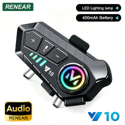Auriculares inalámbricos Bluetooth para casco de moto, estéreo con micrófono, para uso en exteriores, ciclismo y escuchar música. No incluye intercomunicador.