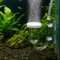Difusor de CO2 para Acuario, Reactor de Burbujas, Sistema de CO2, Atomizador para Peceras, Plantas Vivas, Cultivo de Plantas Acuáticas, Refinador con Ventosa