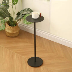 Mesa auxiliar de estilo nórdico, sofá redondo pequeño de café escandinavo, muebles compactos con acento para sala de estar, mesita de noche minimalista para apartamentos