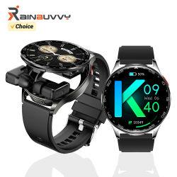 Rainbuvvy T97 TWS reloj inteligente auriculares incorporados 1,39 pulgadas 3 en 1 auriculares inalámbricos Bluetooth llamada Smartwatch