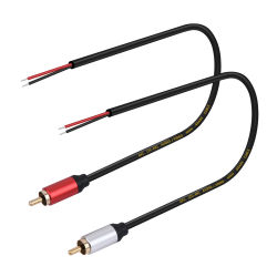 Cable de altavoz RCA macho conector Jack a Cable desnudo Cable RCA de extremo abierto para reproductor de CD DVD, amplificador, reparación de receptores