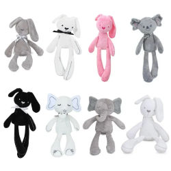 Muñeco de conejo bonito de 42CM para bebé, juguetes de peluche suaves para niños, apaciguador, cuna para dormir, Animal relleno, juguetes para bebés, regalo de cumpleaños