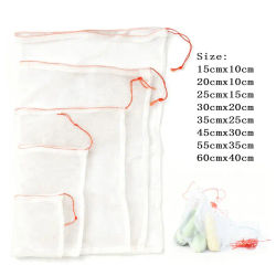 Bolsas de protección de frutas de 5 a 50 Uds., bolsa de red para cultivo de plantas con cordón, bolsa de malla de protección de frutas, bolsa de malla antiaves a prueba de insectos