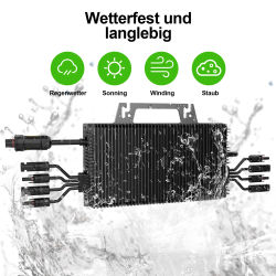 Microinversor Solar de 2400W MPPT de Onda Pura con Conexión a Red Sukflow WiFi para Sistema de Paneles Solares, Planta de Energía para Balcón y Uso Doméstico 2400 W