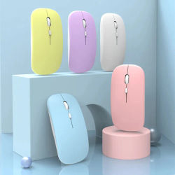 Ratón inalámbrico compatible con Bluetooth, ratón ergonómico portátil para ordenador portátil, iPad, tableta, PC, teléfono móvil, ratón para juegos de oficina