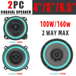 Altavoces para coche de 4/5/6,5 pulgadas, altavoz estéreo Coaxial HiFi para puerta de coche, Subwoofer Universal para Audio y música, altavoz estéreo para camión de rango completo, 2 uds.