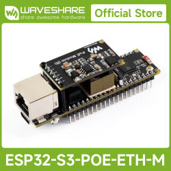 Placa de Desarrollo Waveshare ESP32-S3 ETH, Compatible con Comunicación Wi-Fi, Bluetooth y Ethernet, Módulo PoE Opcional