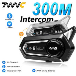Intercomunicador inalámbrico BT31 para casco de motocicleta, interfono impermeable con Bluetooth, llamada manos libres, 300m