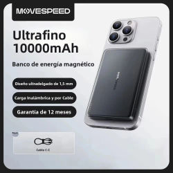 MOVESPEED S10 banco de energía magnético delgado 10000mAh PD20W cargador portátil batería externa inalámbrica para iPhone 16 Samsung Powerbank