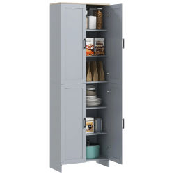 Mueble de cocina tipo buffet HOMCOM, unidad de almacenamiento para cocina, mueble multiusos de estilo moderno con 4 puertas y estantes
