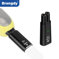 Brangdy-Adaptador de afeitadora tipo C de 5V, convertidor de cargador apto para recortadora de barba Philips One Blade QP2724 QP2834 QP1424 QP1924 QP4631