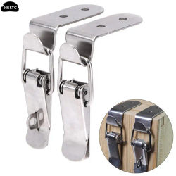 Cerrojo de bloqueo de caja de herramientas de acero inoxidable 304, 1 piezas, cierre de palanca de Metal, bisagras cargadas, accesorios de Hardware para muebles