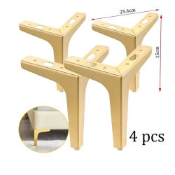 Patas de Metal de repuesto para sofá, patas triangulares modernas para muebles, gabinete, silla, resistente, 4 piezas