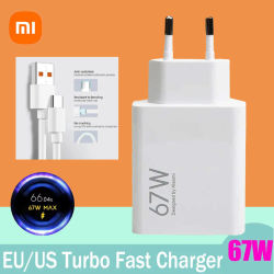 Cargador rápido original Xiaomi de 67W con Turbo Charge EU para Mi 15 14 13 RedMi 12 13