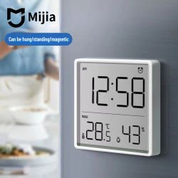 Termómetro Higrómetro Multifunción Mijia, Monitor Electrónico Automático de Temperatura y Humedad, Reloj, Herramientas de Termómetro para el Hogar