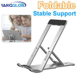 Soporte ajustable para teléfono perezoso para escritorio, el más nuevo soporte plegable para teléfono celular de aleación de aluminio para IPhone y iPad
