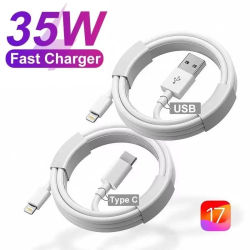 Para PD 35W cargador rápido USB tipo C para iPhone 15 14 13 12 11 Pro Max Mini Plus XR XS accesorios de Cable de datos de carga