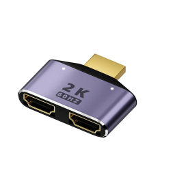 Con adaptador divisor HDMI HUB 2K 1080P, Cable extensible, Monitor de proyector, Cable de Audio y vídeo HDTV, convertidor macho a hembra