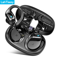 Auriculares inalámbricos deportivos, auriculares Bluetooth 5,4 con tiempo de reproducción de 75 horas con micrófono con cancelación de ruido HD ENC, auriculares Bluetooth impermeables