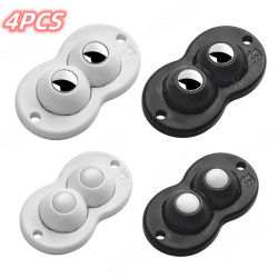 Rueda Universal autoadhesiva no perforada, Base para muebles, rodillo tipo bola, ruedas de nailon de acero inoxidable, carrito de mano silencioso, 4 Uds.