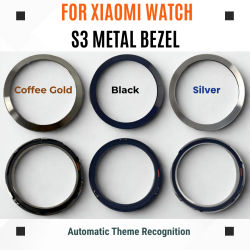 Adecuado para Xiaomi Watch S3 Original Metal bisel de acero inoxidable negro plata Bluetooth café edición dorada edición esim