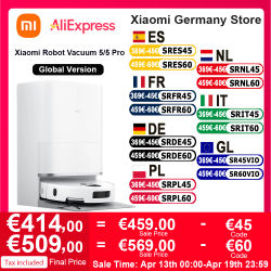 Xiaomi Robot Vacuum 5/5 pro Versión Global control de voz inteligente 20000Pa La succión Xiaomi más fuerte favoriza el camino de limpieza Levante y reduce los espacios LDS y limpia el limpiador de