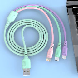 Cable de carga rápida 3 en 1 para iPhone15 14 13 12 11 X Pro Max Micro USB tipo C cargador de teléfono Cable de datos USBC