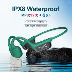 Auriculares de conducción ósea IPX8 auriculares impermeables para nadar nuevos auriculares deportivos inalámbricos Bluetooth MP3 32G RAM estéreo de alta fidelidad