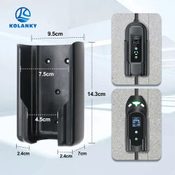 Soporte de caja de Control de cargador de vehículo eléctrico, soporte de enchufe de carga EV, soporte de caja de pared, fácil de instalar