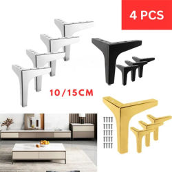 4 Uds patas de gabinete patas de muebles de Metal, pies de muebles triangulares de Metal modernos DIY gabinete de repuesto sofá silla