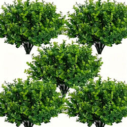 Arbustos de boj artificiales resistentes a los rayos UV, plantas artificiales, hojas de eucalipto para Patio al aire libre, hogar, boda, decoración de jardín